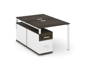 Рабочая станция 2 места с двухсторонней опорной тумбой CN.DRS-305 W 980/1346x1480x750 Концепт / Concept images