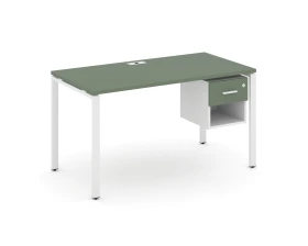 Стол рабочий с подвесной тумбой 1 открытой нишей и одним ящ. CN.SP-117 W 980x720x750 Концепт / Concept images